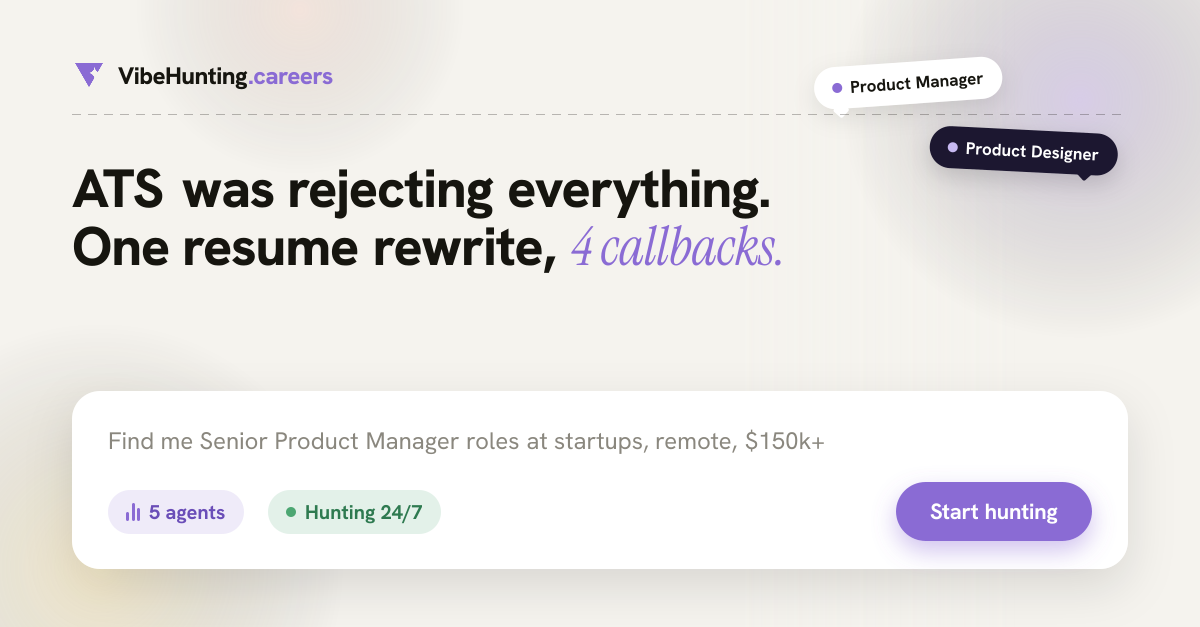 VibeHunting: Your CareerOS to Get Hired Faster social preview